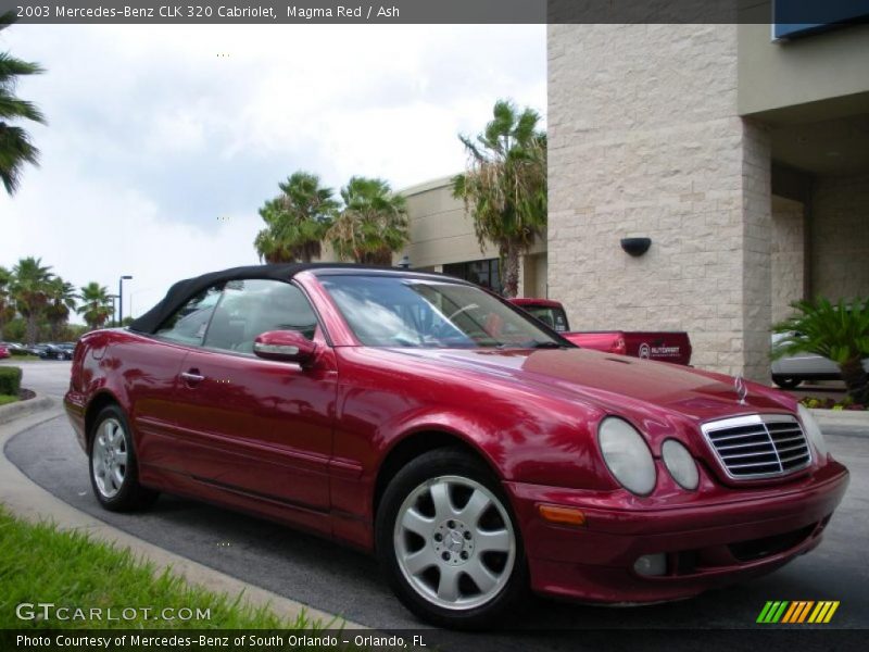 Magma Red / Ash 2003 Mercedes-Benz CLK 320 Cabriolet