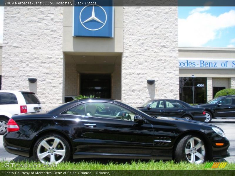 Black / Stone 2009 Mercedes-Benz SL 550 Roadster