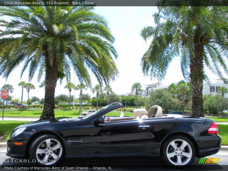 Black / Stone 2009 Mercedes-Benz SL 550 Roadster