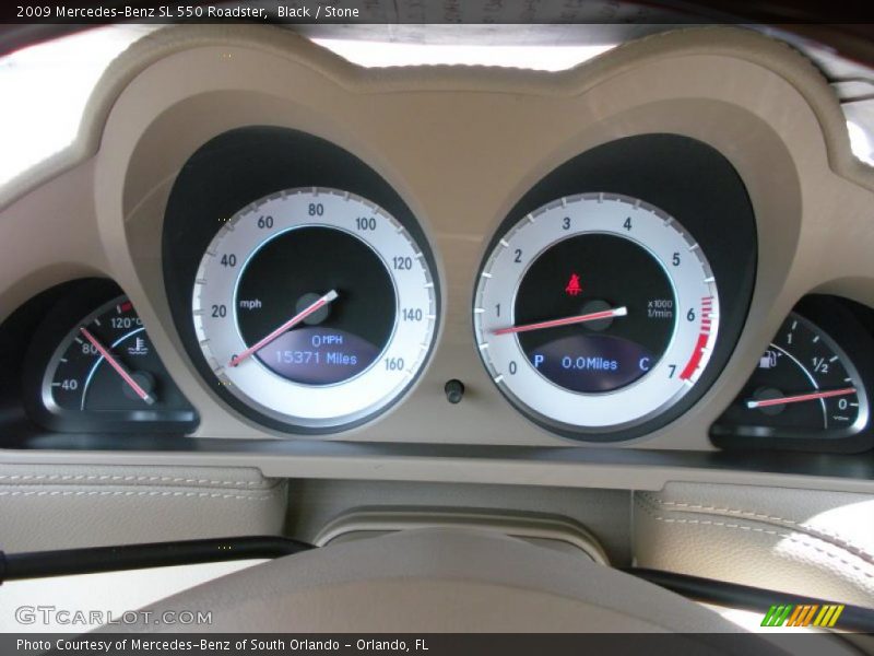 Black / Stone 2009 Mercedes-Benz SL 550 Roadster