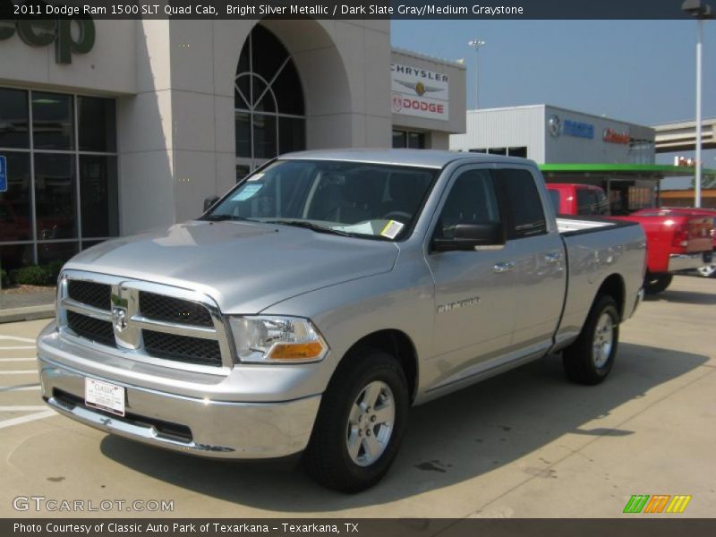 Bright Silver Metallic / Dark Slate Gray/Medium Graystone 2011 Dodge Ram 1500 SLT Quad Cab