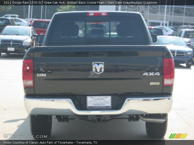 Brilliant Black Crystal Pearl / Dark Slate Gray/Medium Graystone 2011 Dodge Ram 1500 SLT Crew Cab 4x4
