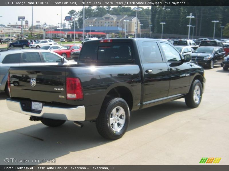 Brilliant Black Crystal Pearl / Dark Slate Gray/Medium Graystone 2011 Dodge Ram 1500 SLT Crew Cab 4x4
