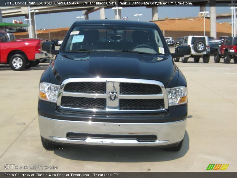 Brilliant Black Crystal Pearl / Dark Slate Gray/Medium Graystone 2011 Dodge Ram 1500 SLT Crew Cab 4x4