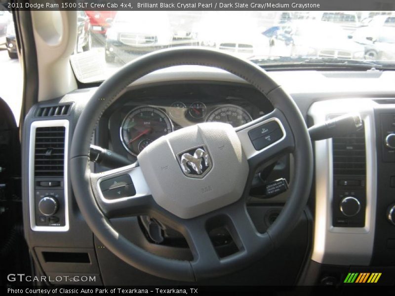 Brilliant Black Crystal Pearl / Dark Slate Gray/Medium Graystone 2011 Dodge Ram 1500 SLT Crew Cab 4x4