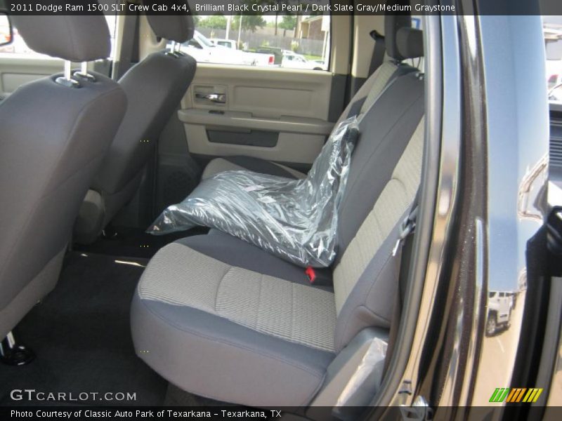 Brilliant Black Crystal Pearl / Dark Slate Gray/Medium Graystone 2011 Dodge Ram 1500 SLT Crew Cab 4x4