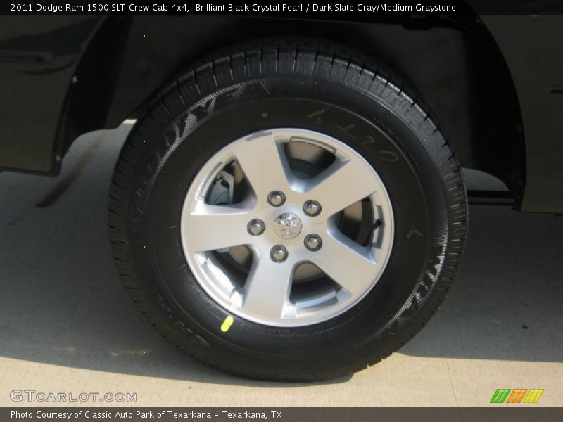 Brilliant Black Crystal Pearl / Dark Slate Gray/Medium Graystone 2011 Dodge Ram 1500 SLT Crew Cab 4x4