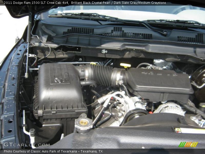 Brilliant Black Crystal Pearl / Dark Slate Gray/Medium Graystone 2011 Dodge Ram 1500 SLT Crew Cab 4x4