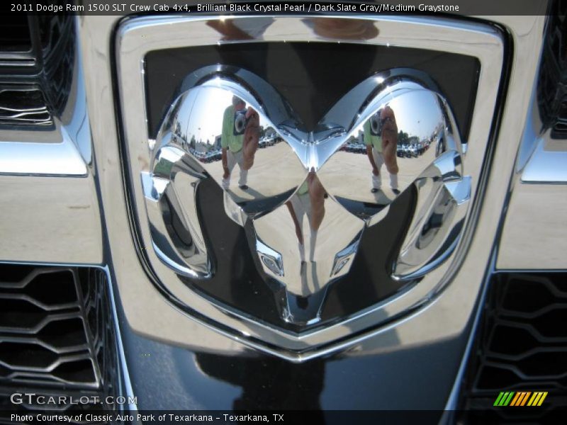 Brilliant Black Crystal Pearl / Dark Slate Gray/Medium Graystone 2011 Dodge Ram 1500 SLT Crew Cab 4x4