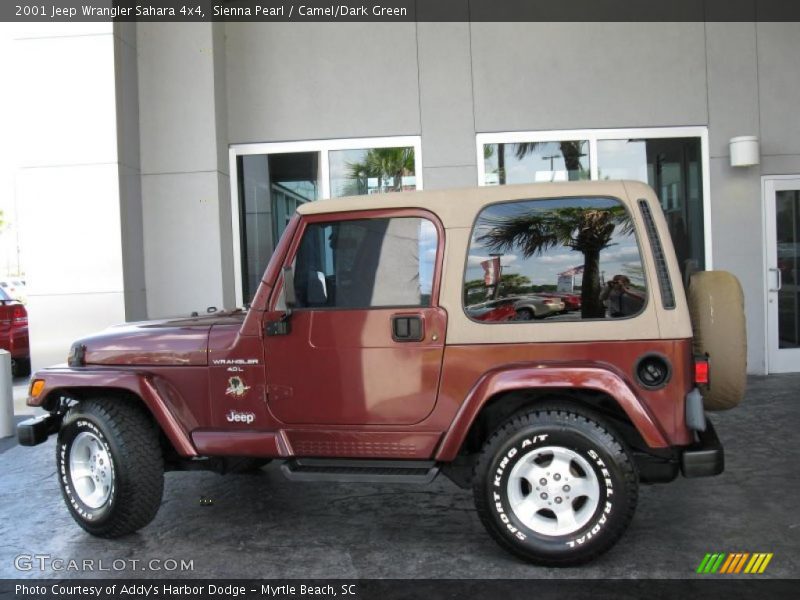 Sienna Pearl / Camel/Dark Green 2001 Jeep Wrangler Sahara 4x4