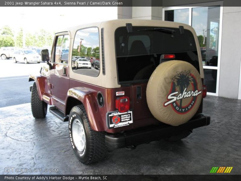Sienna Pearl / Camel/Dark Green 2001 Jeep Wrangler Sahara 4x4