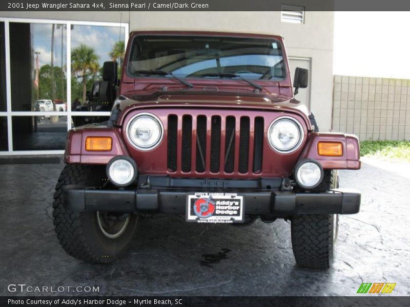 Sienna Pearl / Camel/Dark Green 2001 Jeep Wrangler Sahara 4x4