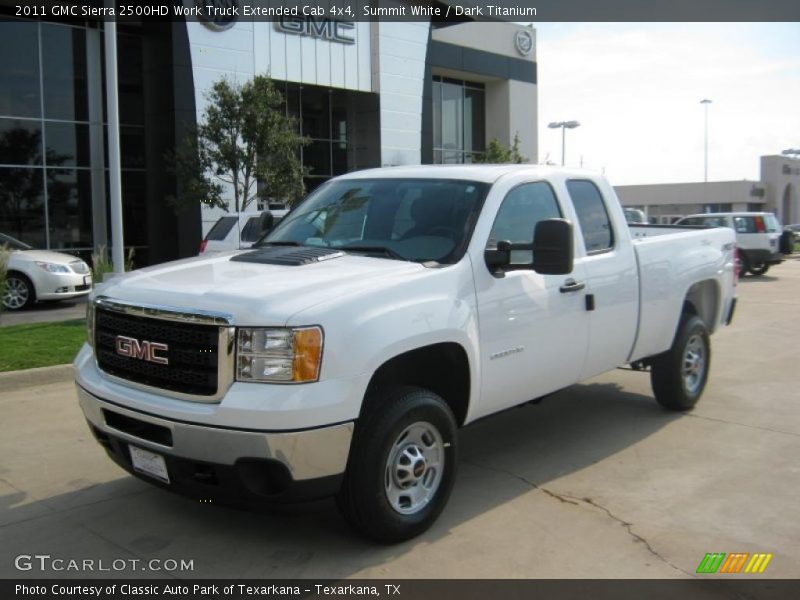Summit White / Dark Titanium 2011 GMC Sierra 2500HD Work Truck Extended Cab 4x4