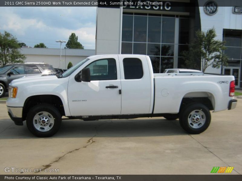 Summit White / Dark Titanium 2011 GMC Sierra 2500HD Work Truck Extended Cab 4x4