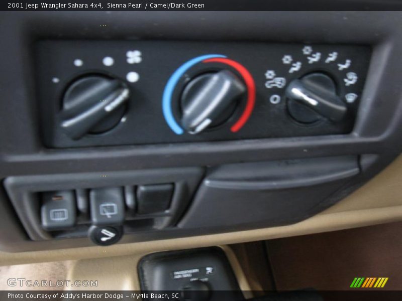 Sienna Pearl / Camel/Dark Green 2001 Jeep Wrangler Sahara 4x4