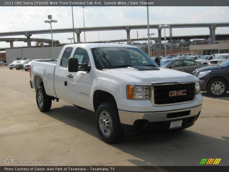 Summit White / Dark Titanium 2011 GMC Sierra 2500HD Work Truck Extended Cab 4x4