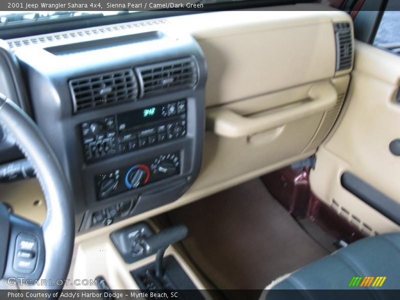 Sienna Pearl / Camel/Dark Green 2001 Jeep Wrangler Sahara 4x4