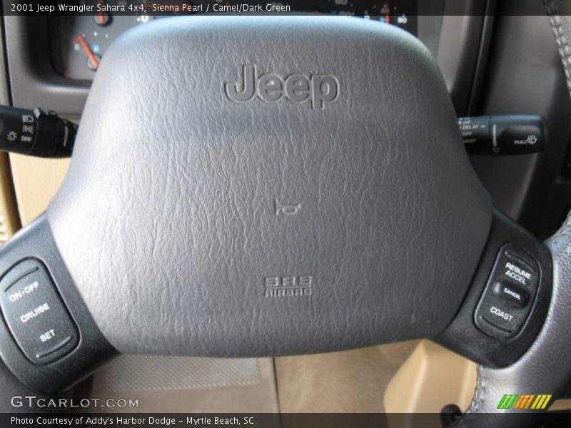Sienna Pearl / Camel/Dark Green 2001 Jeep Wrangler Sahara 4x4