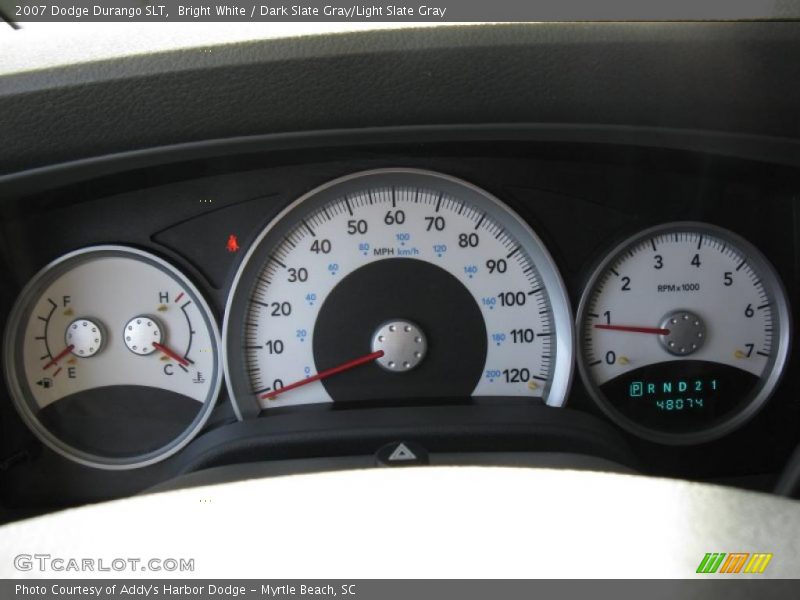 Bright White / Dark Slate Gray/Light Slate Gray 2007 Dodge Durango SLT