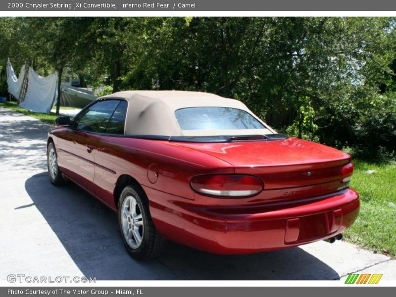 Inferno Red Pearl / Camel 2000 Chrysler Sebring JXi Convertible