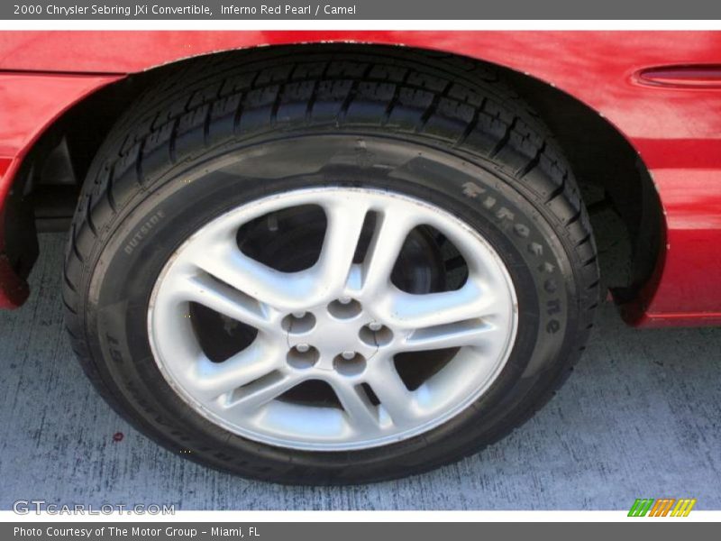 Inferno Red Pearl / Camel 2000 Chrysler Sebring JXi Convertible