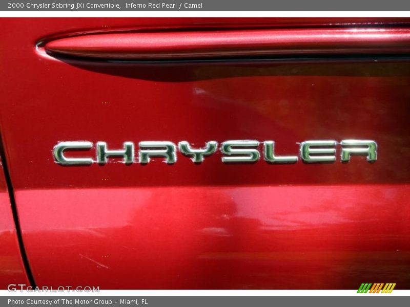 Inferno Red Pearl / Camel 2000 Chrysler Sebring JXi Convertible