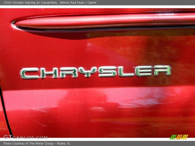 Inferno Red Pearl / Camel 2000 Chrysler Sebring JXi Convertible