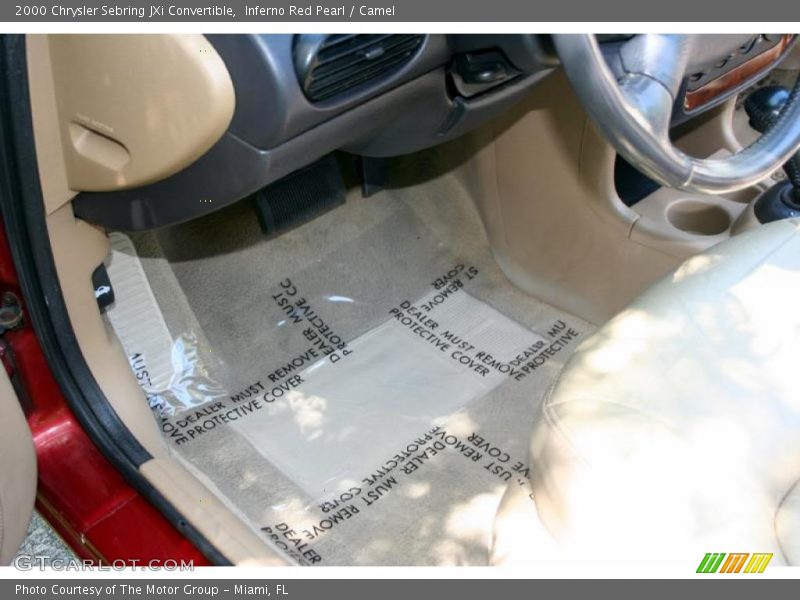 Inferno Red Pearl / Camel 2000 Chrysler Sebring JXi Convertible
