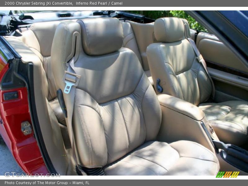Inferno Red Pearl / Camel 2000 Chrysler Sebring JXi Convertible