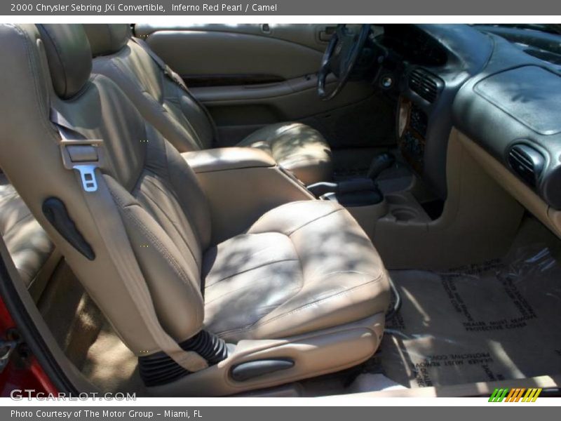 Inferno Red Pearl / Camel 2000 Chrysler Sebring JXi Convertible