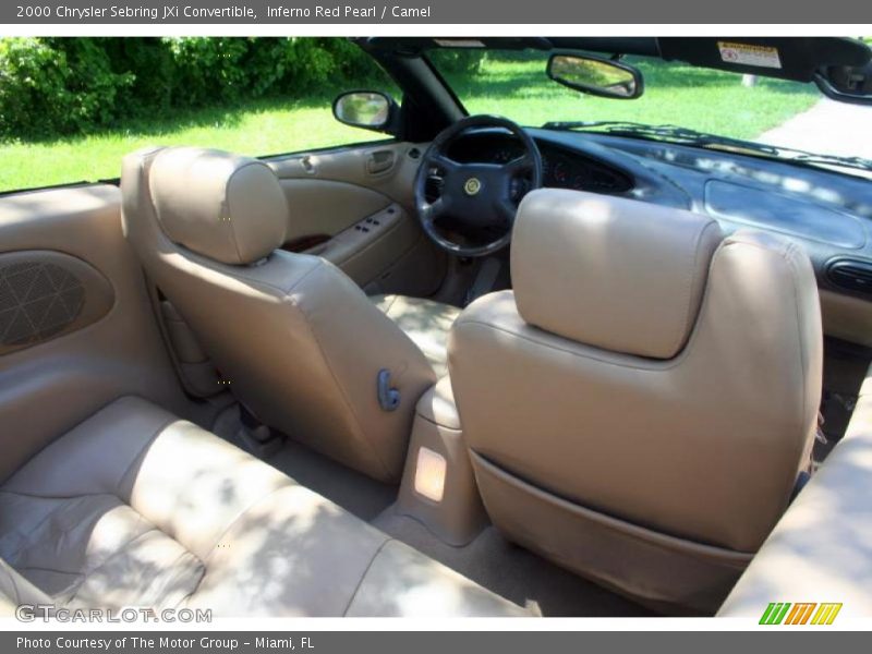 Inferno Red Pearl / Camel 2000 Chrysler Sebring JXi Convertible
