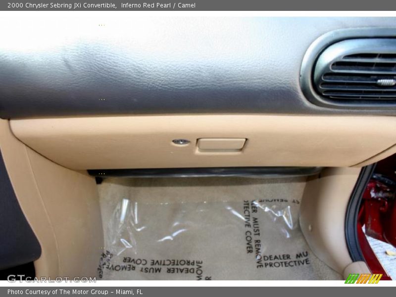 Inferno Red Pearl / Camel 2000 Chrysler Sebring JXi Convertible