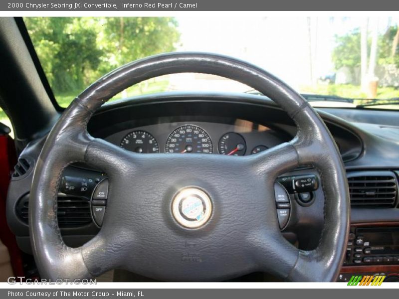 Inferno Red Pearl / Camel 2000 Chrysler Sebring JXi Convertible