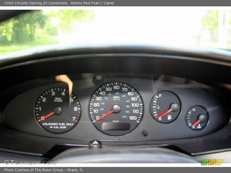 Inferno Red Pearl / Camel 2000 Chrysler Sebring JXi Convertible