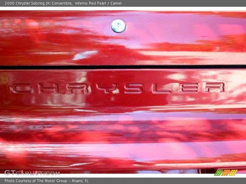 Inferno Red Pearl / Camel 2000 Chrysler Sebring JXi Convertible