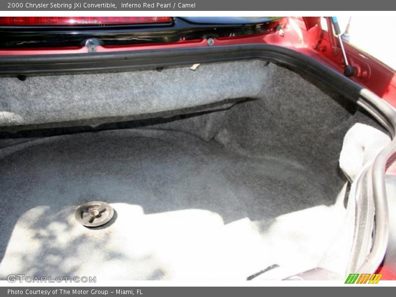 Inferno Red Pearl / Camel 2000 Chrysler Sebring JXi Convertible