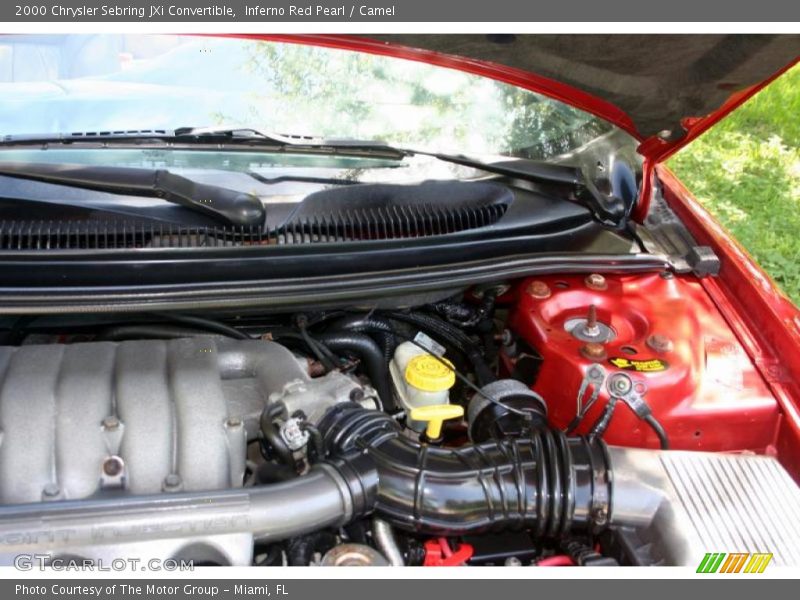 Inferno Red Pearl / Camel 2000 Chrysler Sebring JXi Convertible