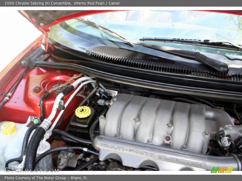 Inferno Red Pearl / Camel 2000 Chrysler Sebring JXi Convertible