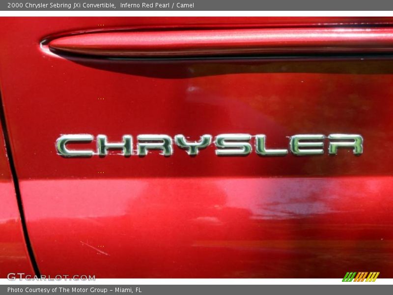 Inferno Red Pearl / Camel 2000 Chrysler Sebring JXi Convertible