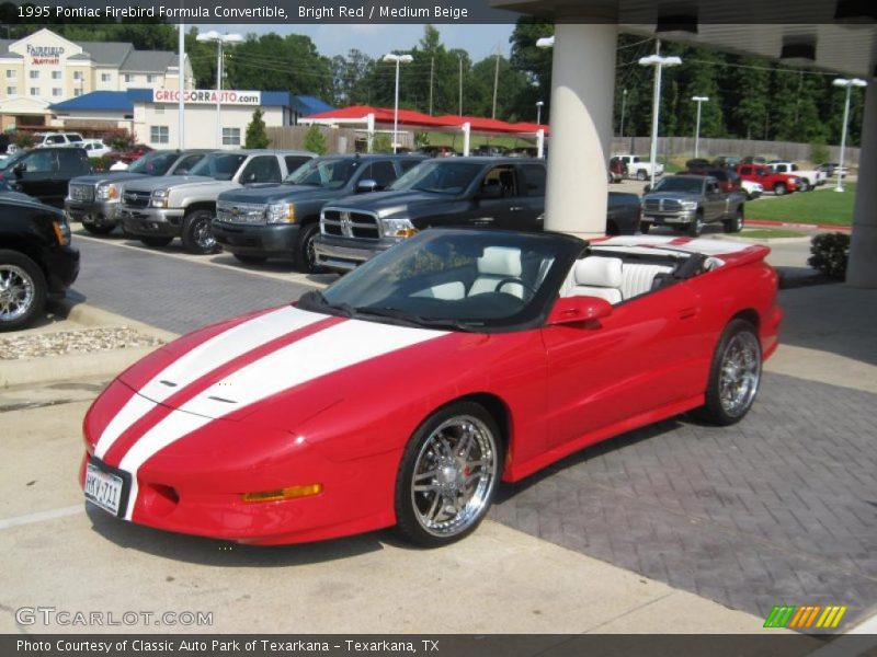 Bright Red / Medium Beige 1995 Pontiac Firebird Formula Convertible