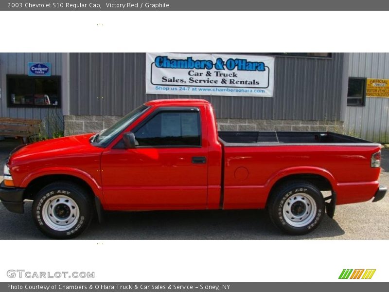 Victory Red / Graphite 2003 Chevrolet S10 Regular Cab