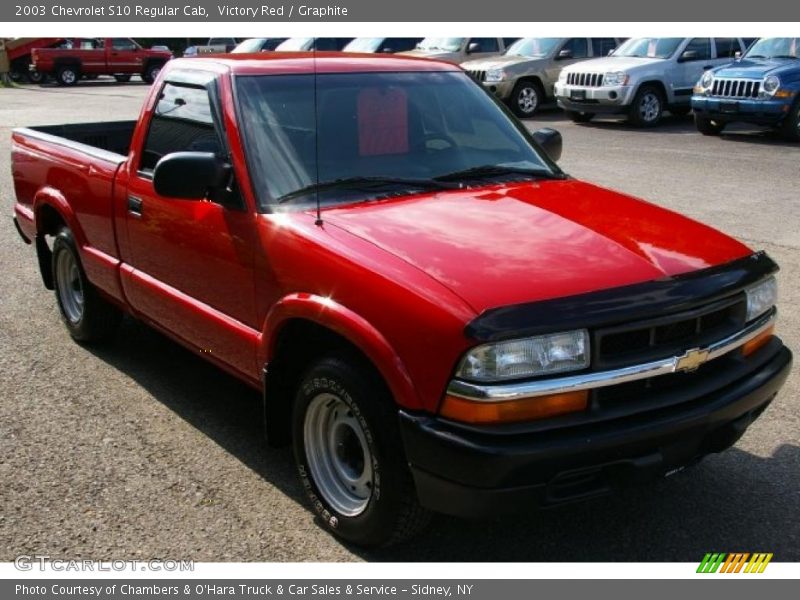 Victory Red / Graphite 2003 Chevrolet S10 Regular Cab