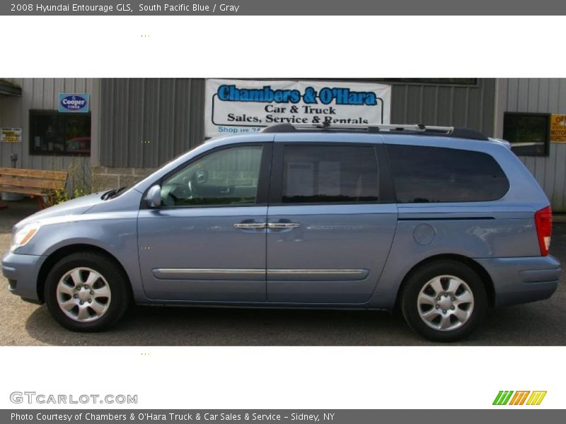 South Pacific Blue / Gray 2008 Hyundai Entourage GLS