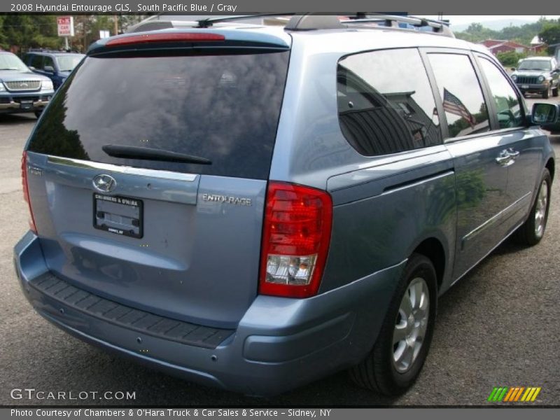 South Pacific Blue / Gray 2008 Hyundai Entourage GLS