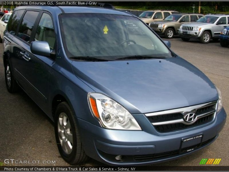 South Pacific Blue / Gray 2008 Hyundai Entourage GLS