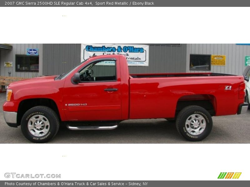 Sport Red Metallic / Ebony Black 2007 GMC Sierra 2500HD SLE Regular Cab 4x4