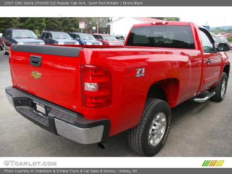 Sport Red Metallic / Ebony Black 2007 GMC Sierra 2500HD SLE Regular Cab 4x4