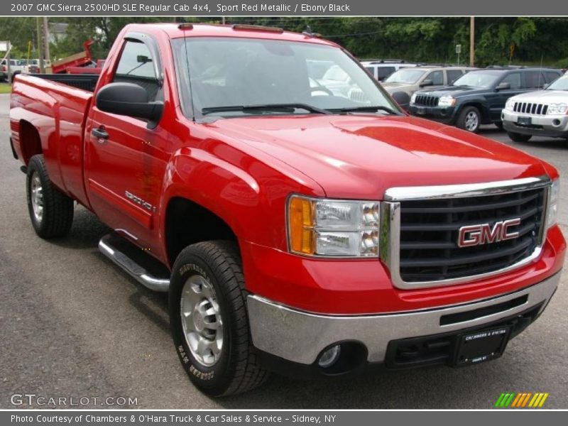 Sport Red Metallic / Ebony Black 2007 GMC Sierra 2500HD SLE Regular Cab 4x4