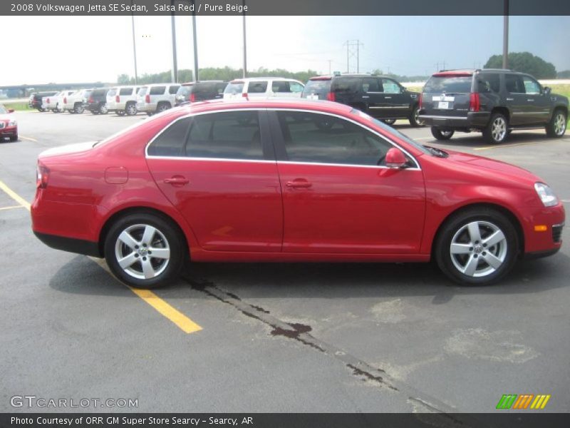 Salsa Red / Pure Beige 2008 Volkswagen Jetta SE Sedan