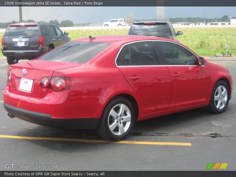 Salsa Red / Pure Beige 2008 Volkswagen Jetta SE Sedan